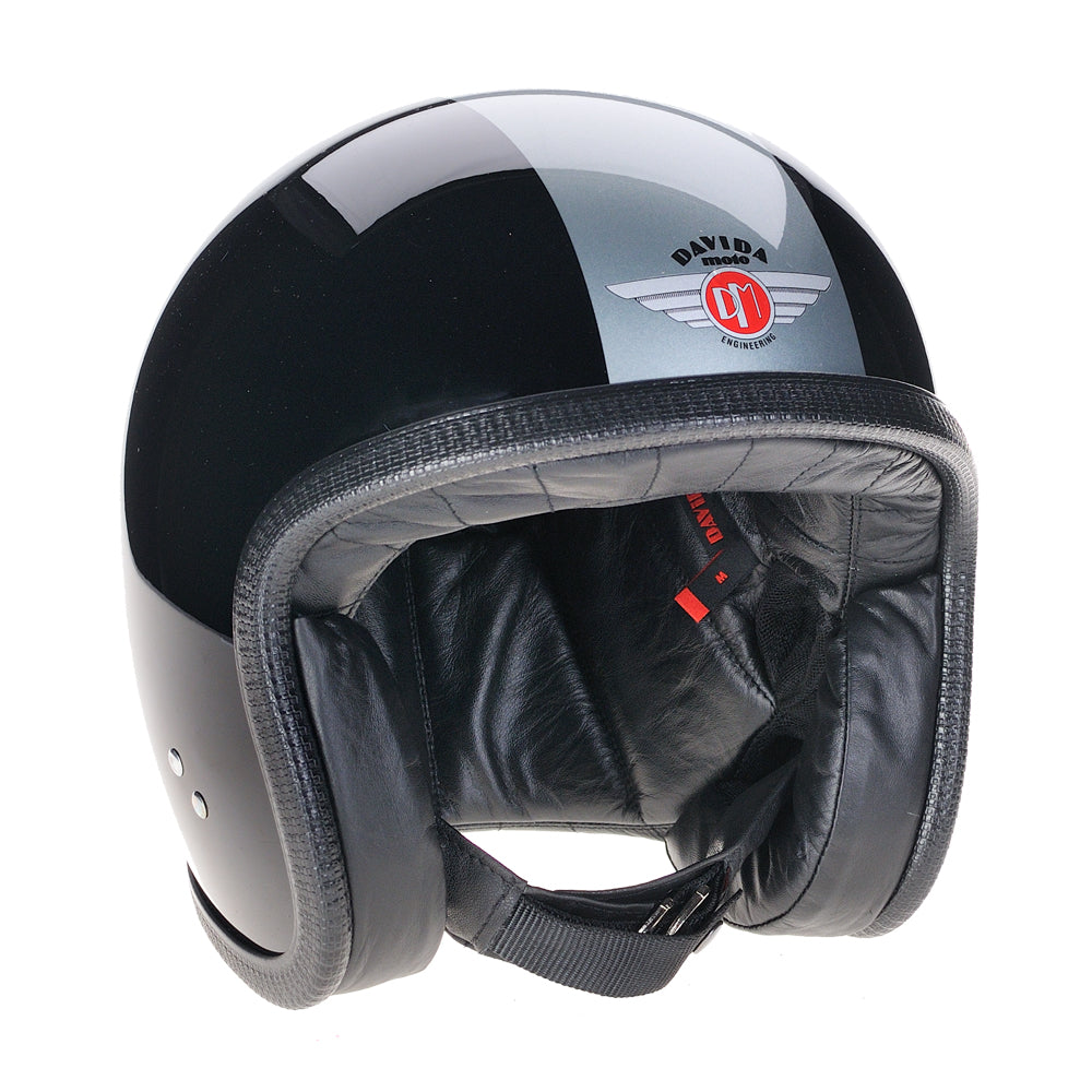 93220-black-silver-leather-speedster-v3-motorcycle-helmet-DOT-ECER2205-open-face-low-profile