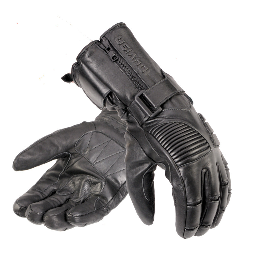 Davida Black Leather Motorcycle Glove - Winter - waterproof-warm Davida Motorcycle helmets